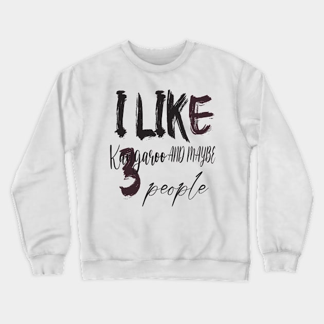 like kangaroo and maybe 3 people Crewneck Sweatshirt by Morad Rif